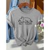Not Today French Bulldog Women's Tee - Lazy Dog Graphic, Casual Gray Top