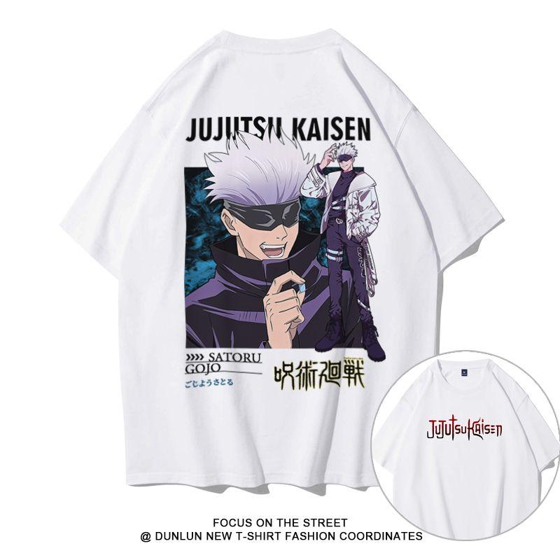 Spell Return Battle Short Sleeve T-Shirt Men's Five Knotts Youren Animation Clothes Summer Cotton Tide