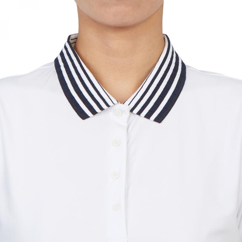 Zipore Golfwear Tricou pentru femei cu guler și mânecă scurtă g4lS23k866 Sno