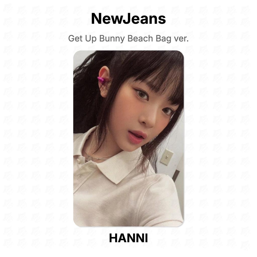 NewJeans Kalk Ayağa Tavşan Plaj Çantası ver. Resmi Fotoğraf Kartı