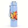 1PC Autumn Maple Leaf Graphic,750ml Color Plastic Sports Water Bottle,Leakproof Flip Straw Lid,Suitable for Sports Office Home Use