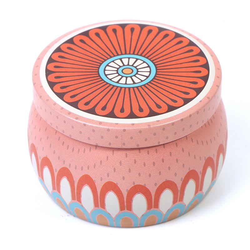 1Box Classic Scented Candles With Candles Jar Vintage Tinplate Box Dried Flowers Fragrance Candle Home Decoration Wedding Gift