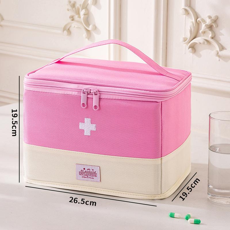 Portable Oxford Cloth Medicine Bag - Large Capacity Folding First Aid Kit & Multi-purpose Storage