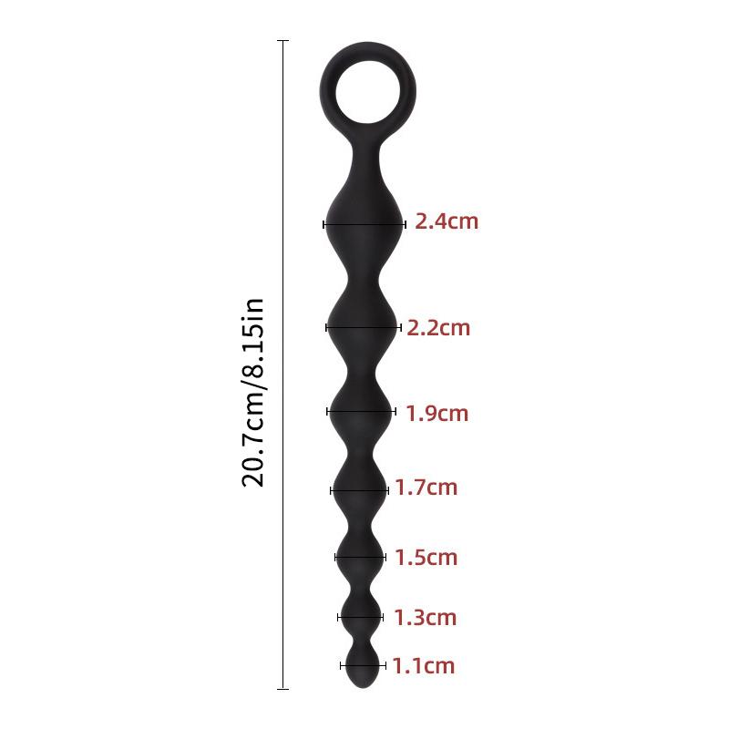 20.7cm 18+ Adult Women Men Couple Flirt Gay Erotic SM Sex Toys Silicone Anal Beads Prostate Stimulator Ball Butt Plug Anal Plug