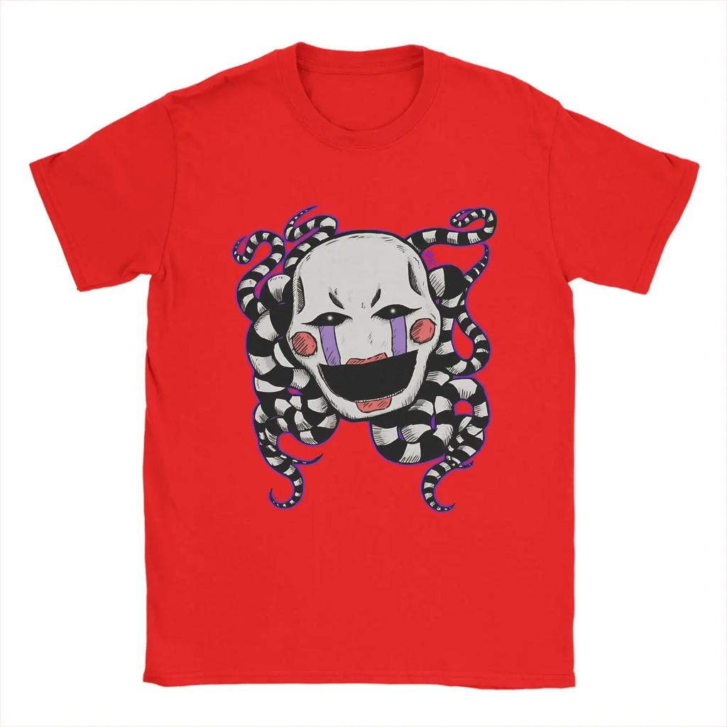 FNAF U Fredyho Bavlněná Trička Vintage Y2k Trička Loutka Marioneta Tričko Ležérní Volné Tričko Skvělé Krátký Rukáv Unisex