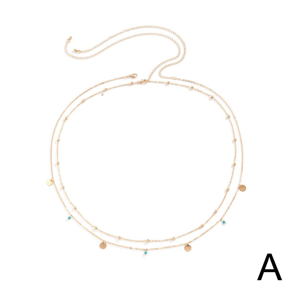 

Прозрачная цепочка на талию со стразами для женщин, летняя цепочка для танца живота, модная сверкающая цепь K6P7 Golden-1pcs