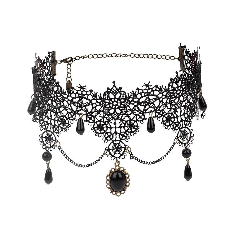 Dark Gothic Lolita Chocker Neckchain Collar with Gift Box