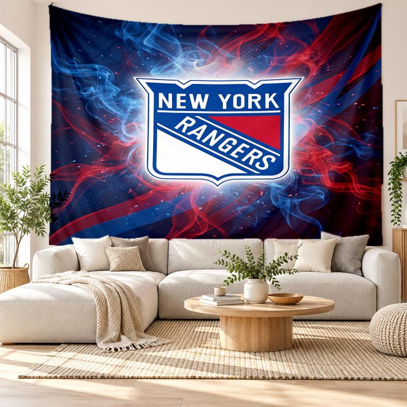 New York Rangers Wall Tapestry, Soft Fabric Wall Hanging, Decorative Backdrop For Bedroom Home Wall Art