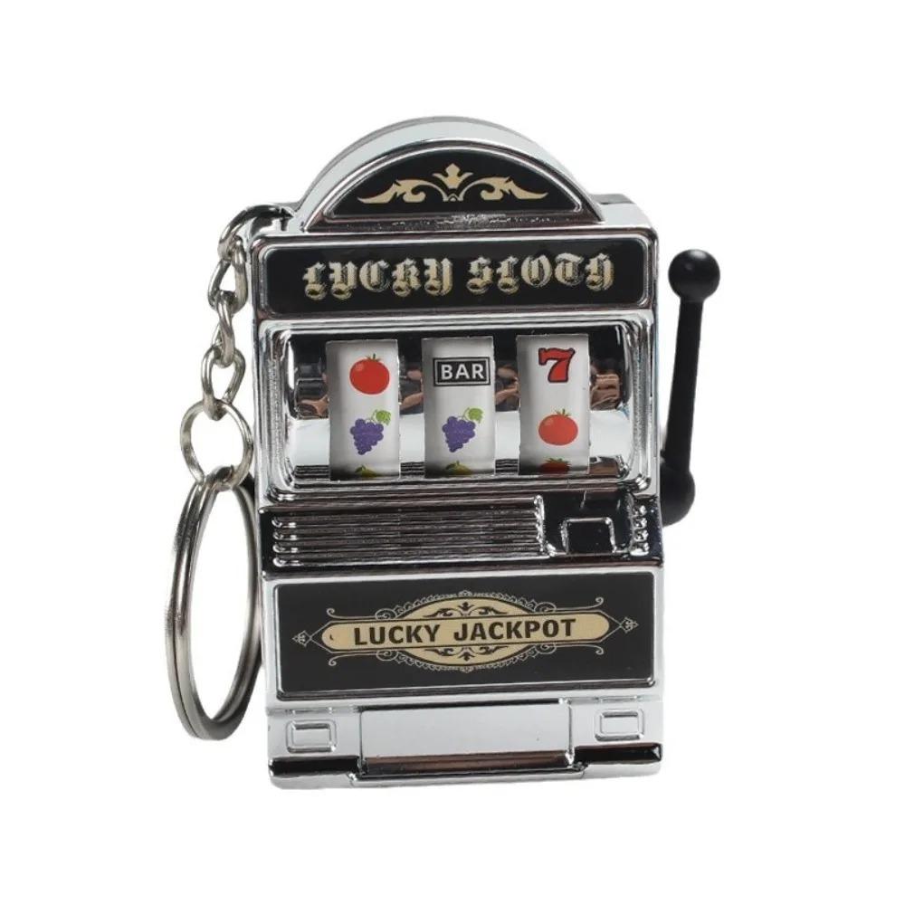 Simple Fashion Trend Keychain Toy Fruit Machine Slot Machine Keychain Personalized Creative Car Pendant Key Ring GiftAccessories