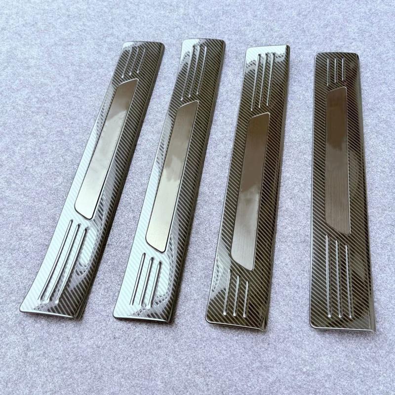 For Toyota Grand Highlander 2024 2025 Stainless Steel Car Door Sill Scuff Protector Cover Trim Stickers Styling Accessories