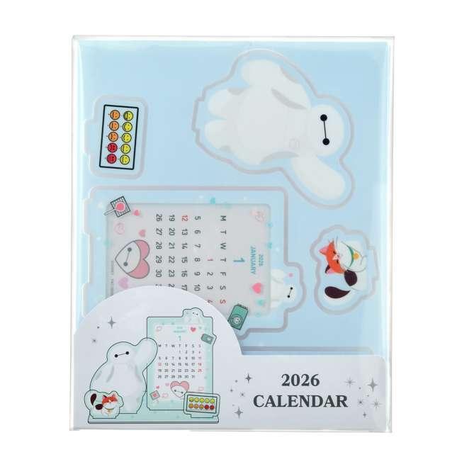 Disney Baymax & Mochi Desk Calendar Acrylic 2026 Japan NEW Disney Store