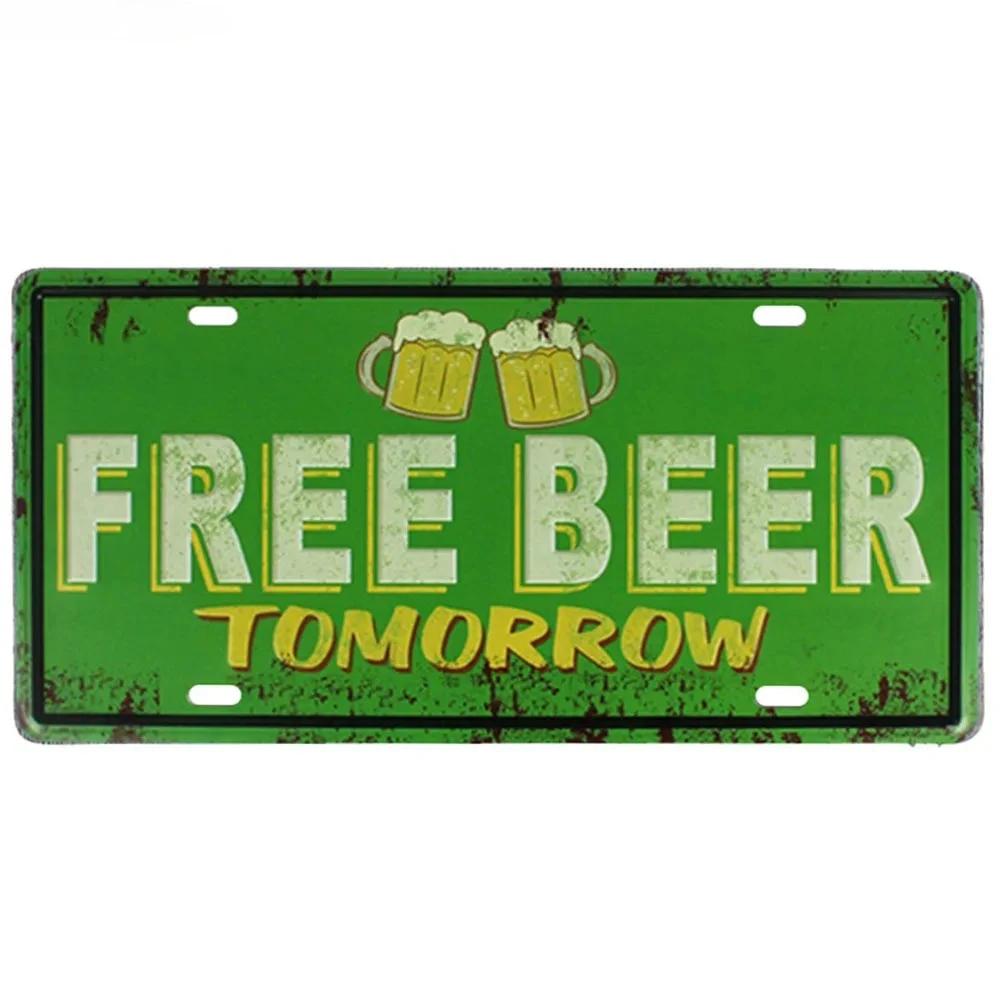 Welcome Beer Zone Metal Tin Signs Cold Beer Posters Front Door Club Bar Pub Cafe Wall Decors Retro Metal Signs