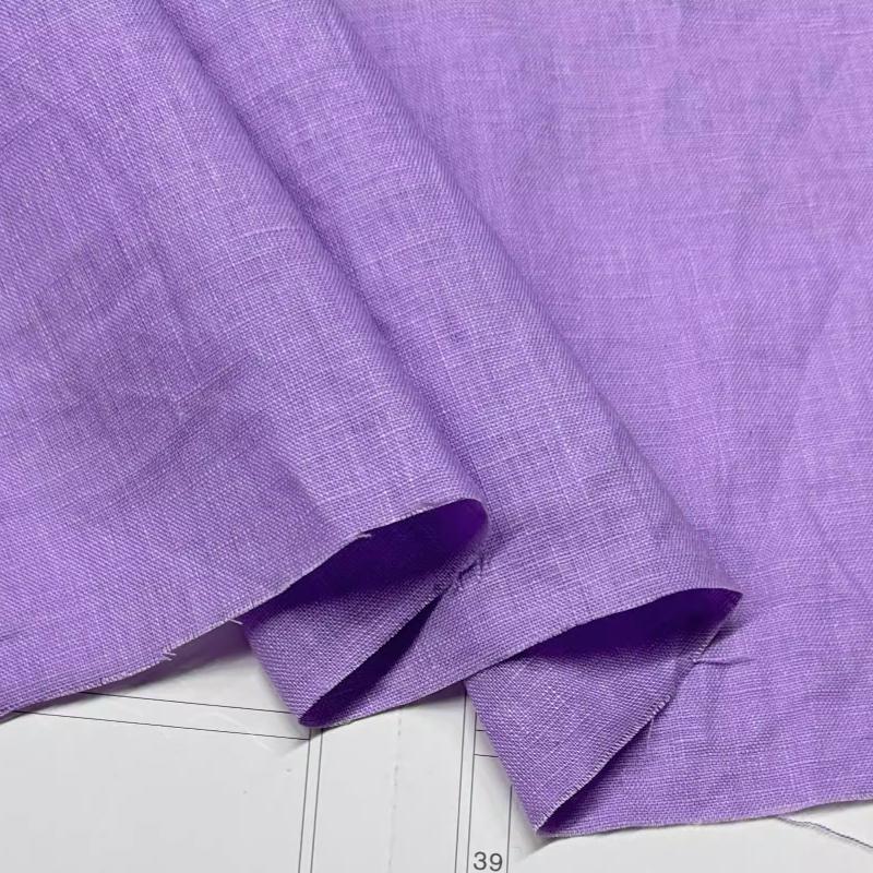 Tissu Pur Lin Lin Lavé Confortable Respirant Tissu Printemps Été DIY Robe Pantalon Large Veste Légère Vêtement