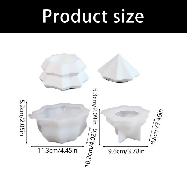 Resin Jar Mould Silicone Mold with Lid Heat Resistant Christmas Tree Candle Silicone Mould For Candle Cup Soap Chocolate