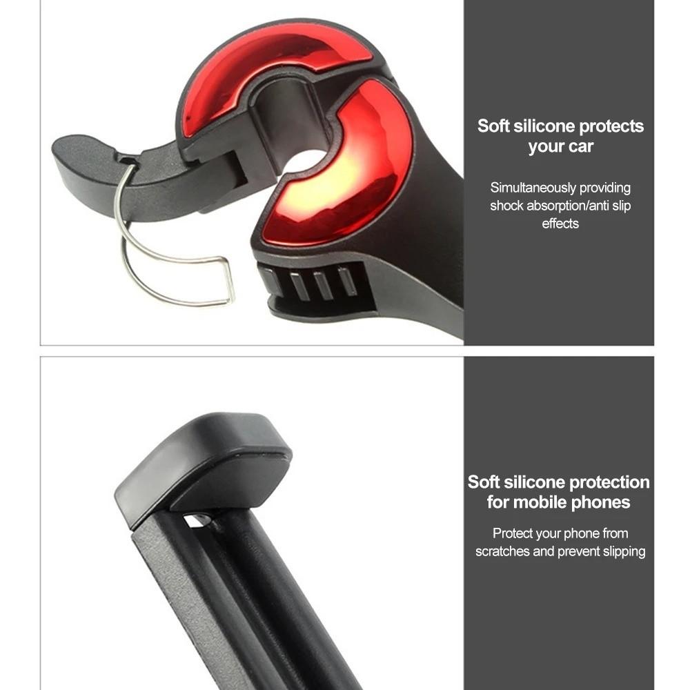 Universal 2 In 1 Car Hook Lock Buckle Hidden Car Mount Stand Hanging Storage Adjustable Headrest Hook For Rear Seat