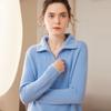 Thick Half-Zip Color-Block Cashmere Loose Knit Korean Pullover