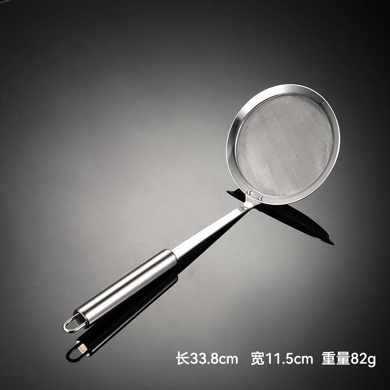 201 Edelstahlgriff Ölsieb Sieb Hot Pot Suppe Öl Schaum Ölabscheider Gadget 304 Maschenweite Multi-Spezifikation