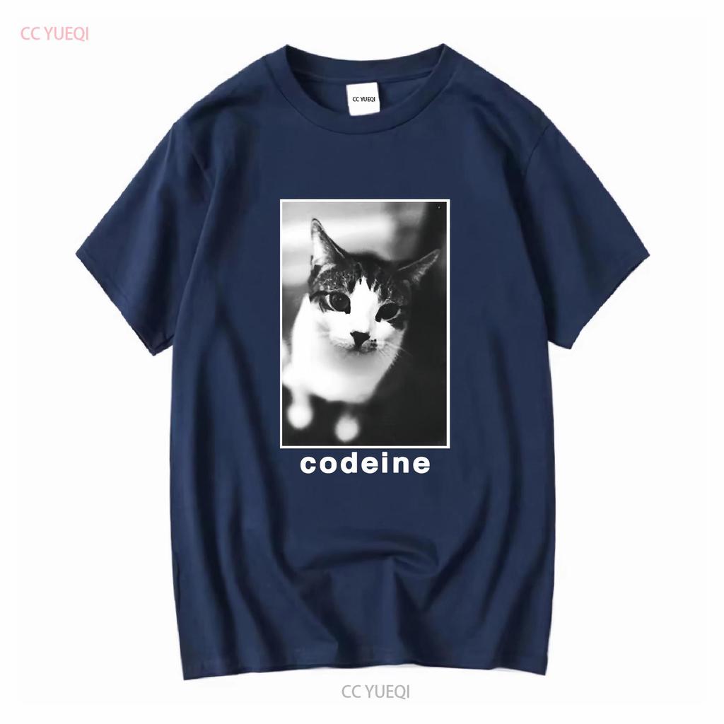 Codeine T Shirt long or short sleeves vintage Washed fashion Unisex Stylish streetwear Slightly homme designer clothes