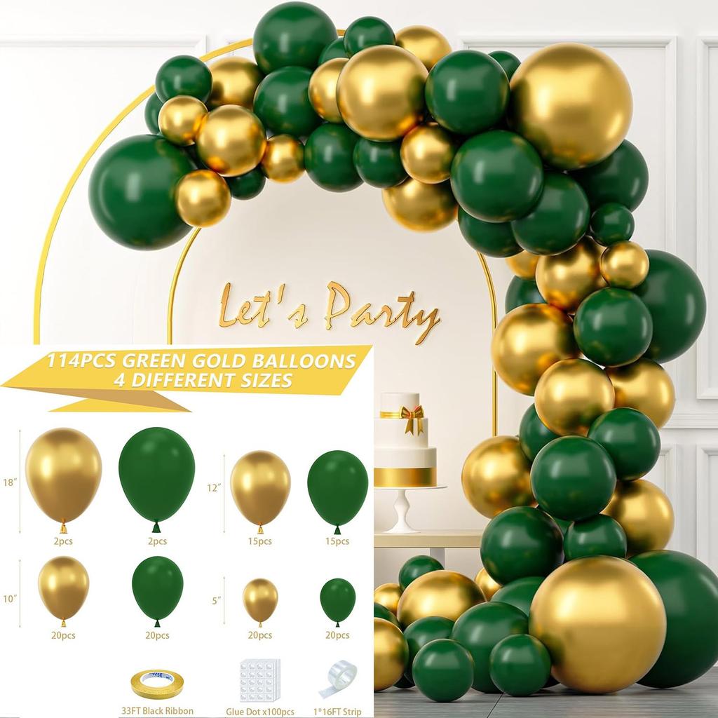 Jungle Green Birthday Arrangement Balloon Chain Package Festive Wreath Arch Party Decoration