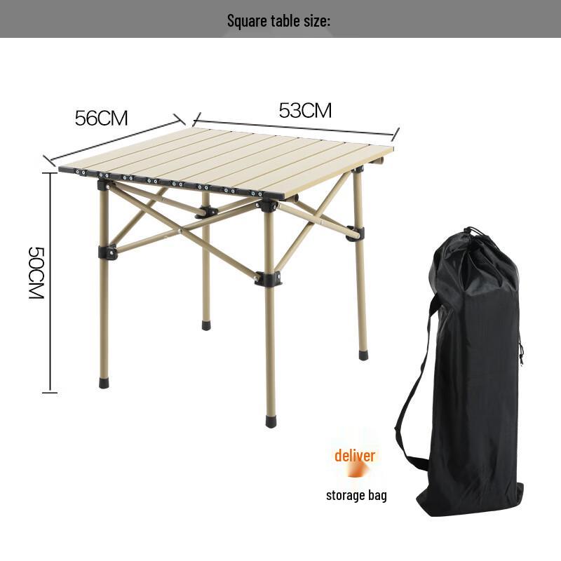 Lin Pan Portable Outdoor Roll-Top Folding Table