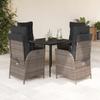 Vidaxl 5-Cz. Gartenmöbel-Set mit Kissen, Grau, PE-Rattan