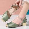 Baotou Sandalen - Damenschuhe mit mittlerem Absatz - Neuer Stil - Elegante High Heels mit dickem Absatz