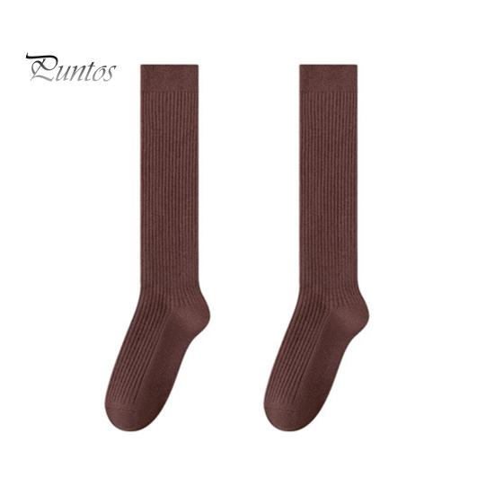 

1 пара студенческих носков длиной до середины икры в стиле преппи, однотонные, впитывающие пот, дышащие, идеально сидящие, эластичные, поддерживающие носки кофейный