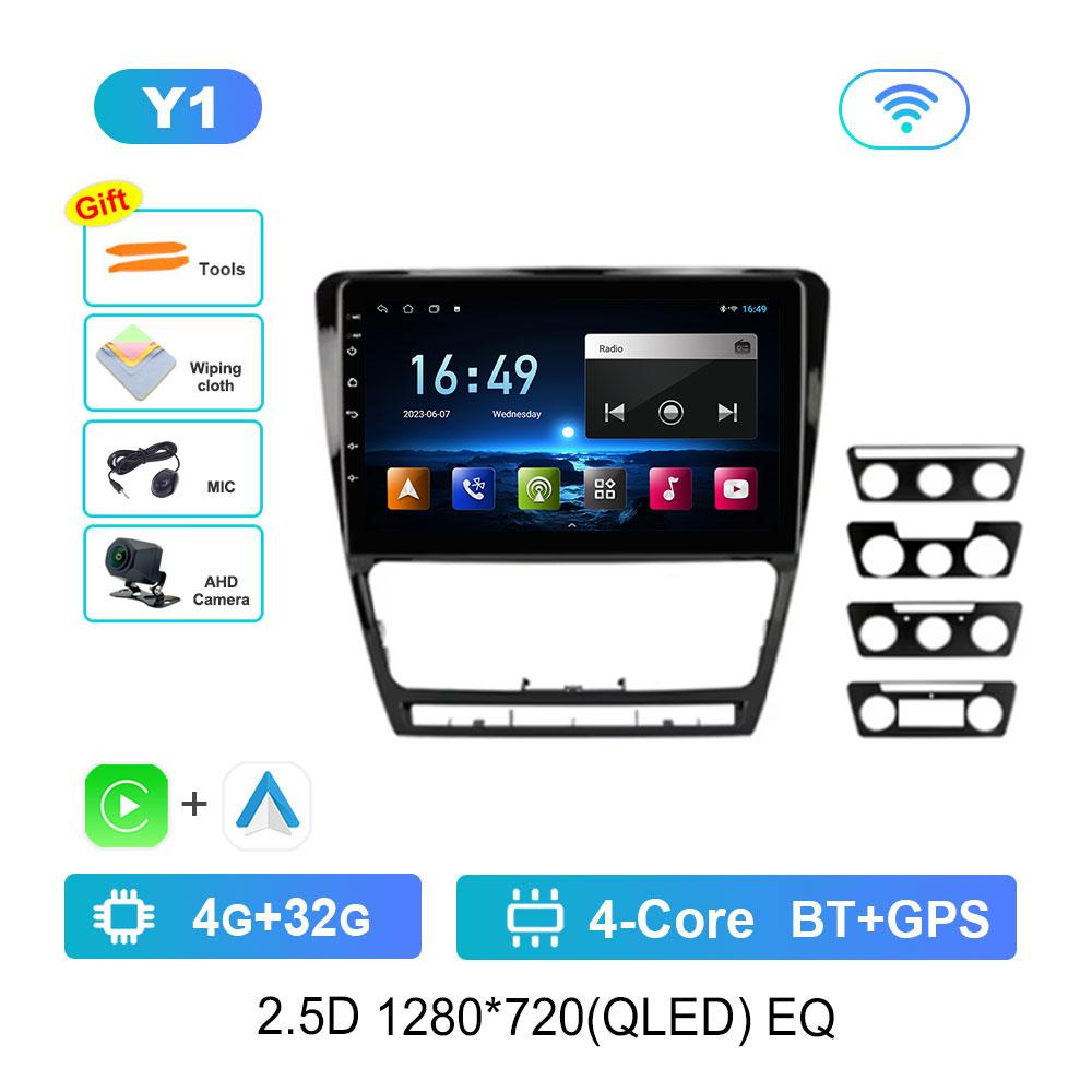 Car Radio Multimedia Player Android System for Volkswagen Skoda Octavia 2 A5 2007 - 2014 Split Screen GPS Navi WiFi Head Unit BT