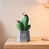 Soft Color Cactus Ornament Resin Figurines Home Ornament, Desktop Decor, Non-fading Figurine Geometric Planters for Office Decoration