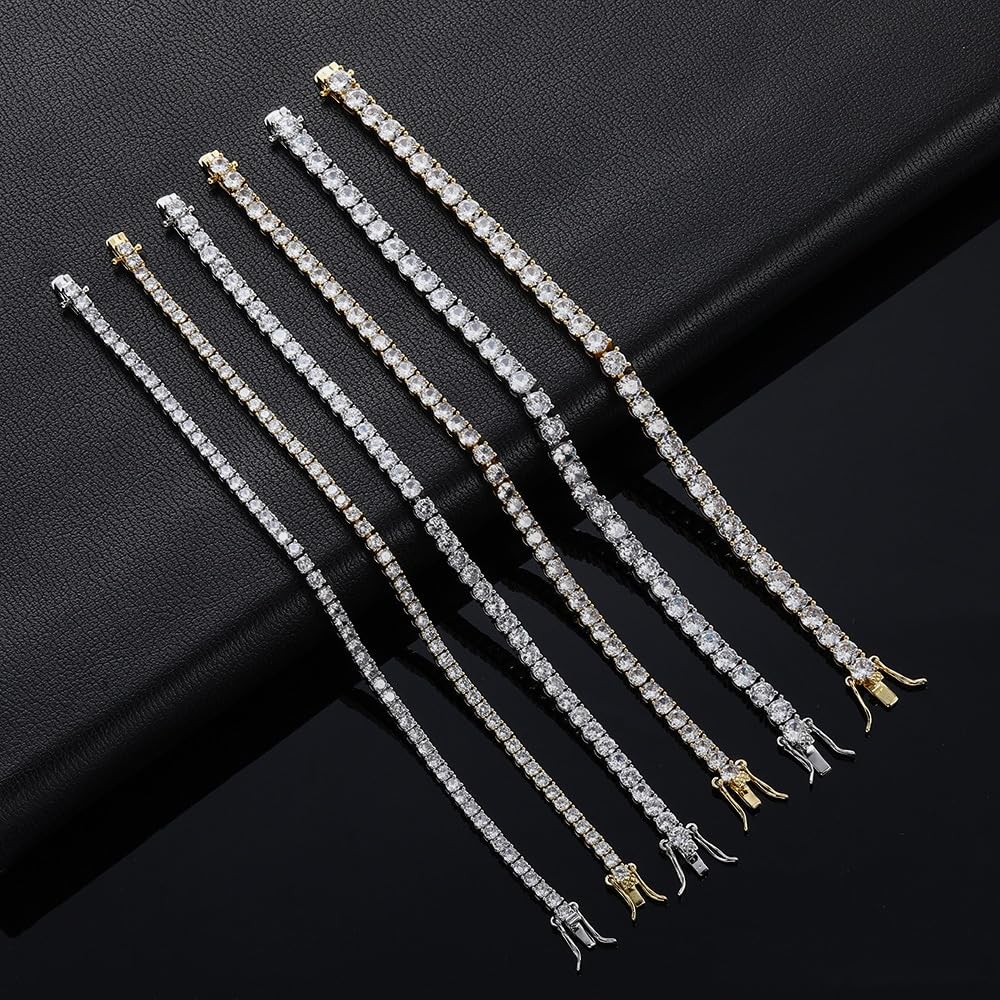 18K Rose Gold Plated 7 Inch Tennis Bracelet Women Jewelry Lobster Clasp Bracelet [3MNSCD]