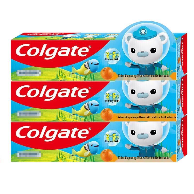 

Colgate My Little Brush Kids Toothpaste, Orange Flavor (2-5 Years), 3-Pack