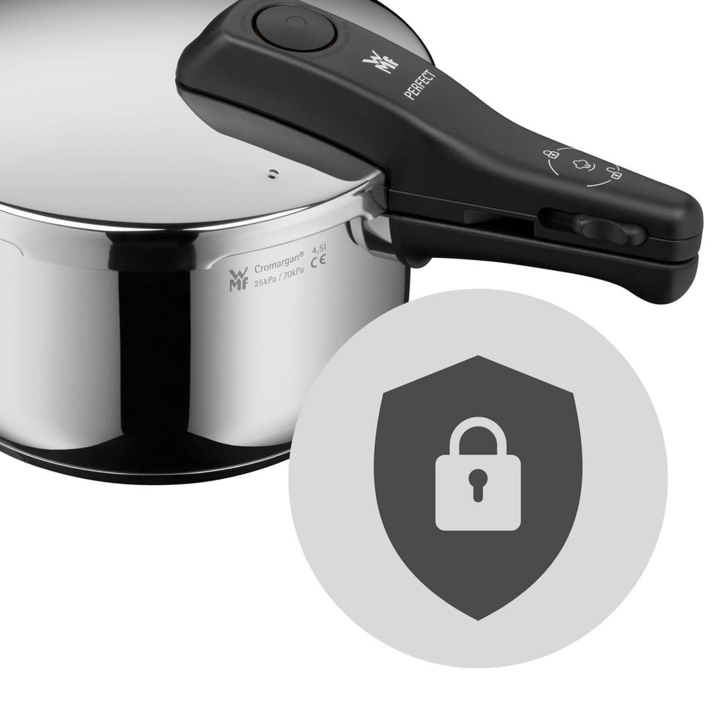 WMF (Wave Motor Corporation) Pressure Cooker 2.5L, IH and Gas Stove Compatible, 2-Stage Pressure Setting, Easy-to-Use Basic Model, "Perfect S Pressure