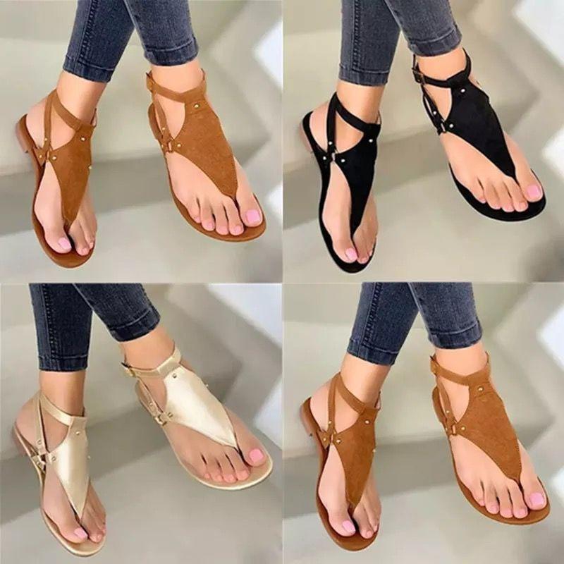 New Flat Open-toed Sandals Women's Summer 20wish Casual Beach Buckle Women's Sandals
