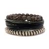 Handmade Multi-Layer Woven Leather Bracelet Set - European & American Style for Men