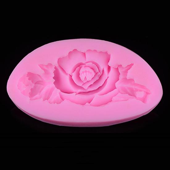 Practical Cake Use Colorfast Mold Easy To Shape Rose Flower