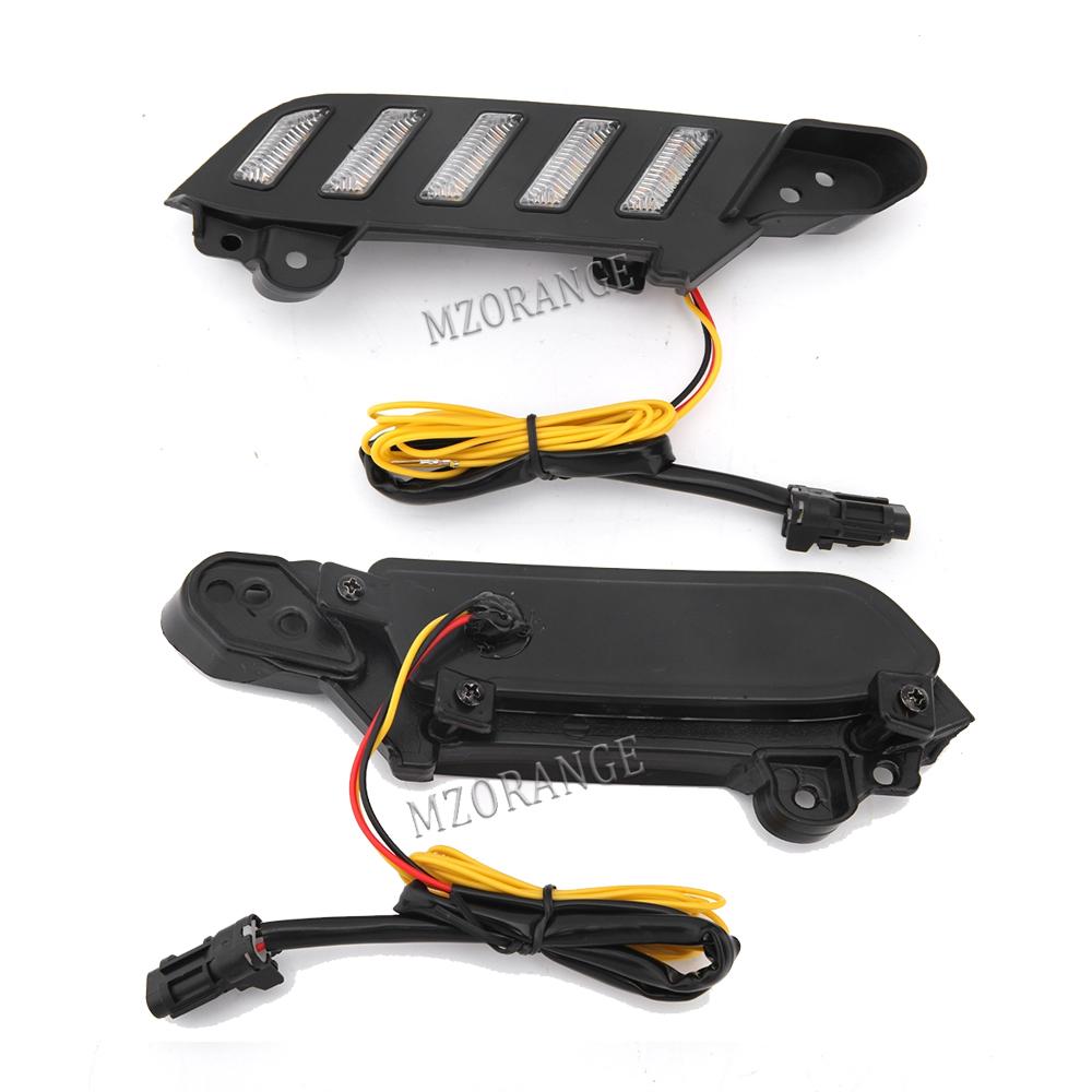 LED DRL Daytime Running Light For Toyota Tacoma 2016 2017 2018  - 2022 12V Daylights Car Yellow Turn Signal Auto