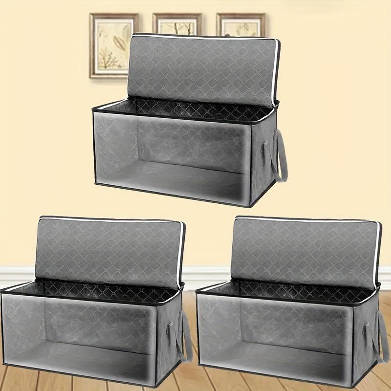 1pcs Large Capacity Foldable Storage Box with Clear Window and Sturdy Handles Suitable for Wardrobe, Dormitory, and Home Clothes, Quilts, Pillows