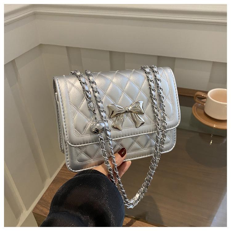 

Rhombus chain bag women s 2025 new trendy high-end fashion summer versatile shoulder messenger bag small square bag