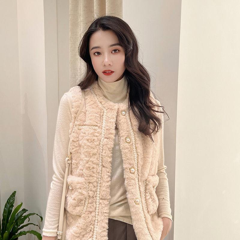 

Мао Мао жилет из искусственного меха женский осенне-зимний новый жилет без рукавов свободный верхний жилет куртка XL хаки