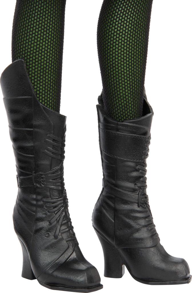 Mattel Universal Wicked Elphaba Fashion Doll Green Braided Black Removable School Uniform & Accessories Skin, Hair, Articulated,