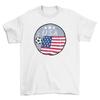 USA Football T-Shirt Mens Womens Tees Top 2024 Retro Circle, Adults Or Baby, World Cup America