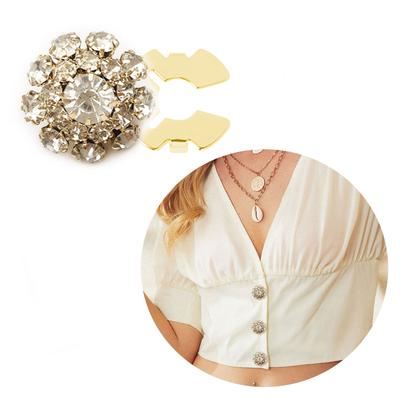 Knopenhoezen Strass Knopenhoes Bloemenknopenhoes Decoratieve Knoop Formele Gelegenheid Accessoires voor Overhemd Jeans