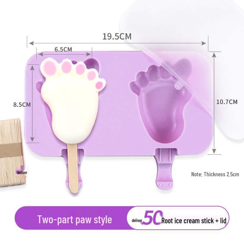 Silicone Food Grade Ice Cream & Popsicle Mold for DIY Treats