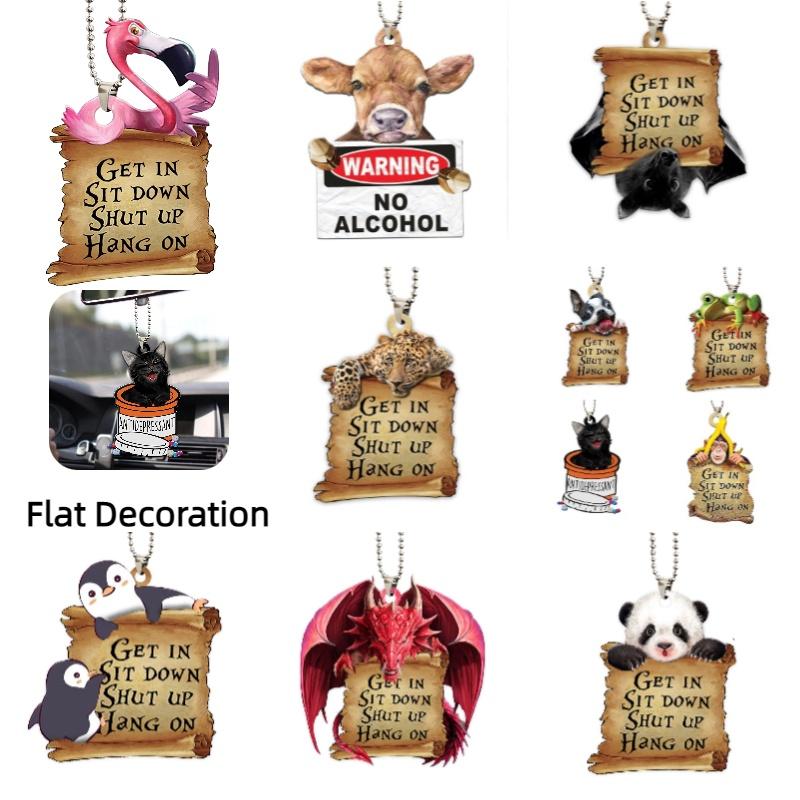 Dolphin Car Rearview Mirror Accessory Christmas Tree Decoration Hanging Ornament Home Decor Gift Acrylic Material