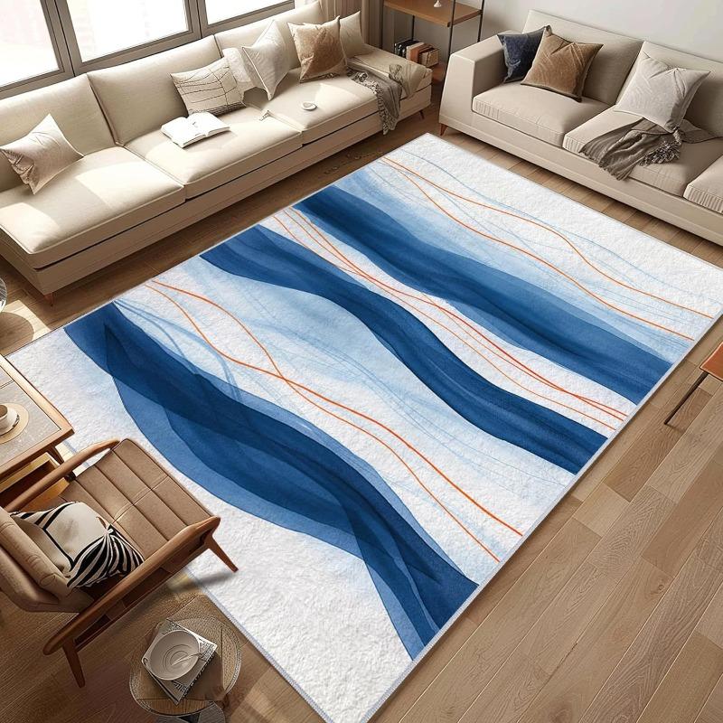 Abstract Scandinavian Style Large Area Carpet Living Room Sofa Bedroom Rugs Bedside Blanket Anti Slip Dirt Resistant Blanket