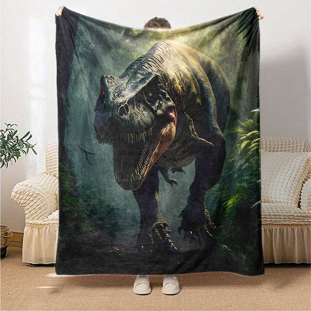 Dinosaur Fossil Display Cozy Blanket Soft Warm Cozy Perfect for Sofa Couch Office Bed Picnics for All Occasions Modern Style Unique Accessory Y3