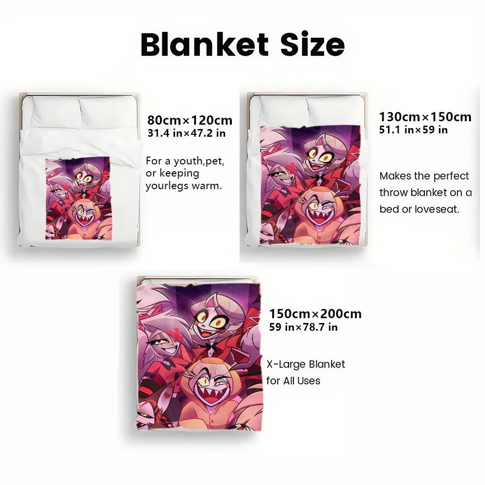 Anime thin Flannel Blanket for Bedrooms,Living Rooms,Sofas Blankets,Offices,Lunch Breaks,Picnics,blankets fluffy blanket