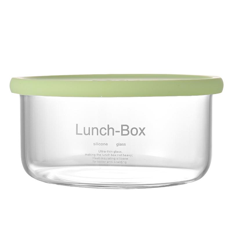 Microwave-Safe Glass Bento Box with Compartments for Office Lunches & Takeout