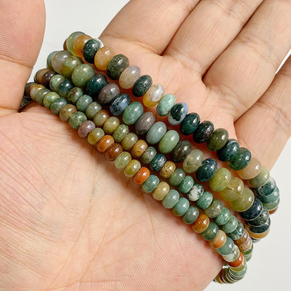 4X6/5X8MM Natural Crystal Stone Abacus Beads Loose Rondelle Spacers Bead Charm For Jewelry Making Bracelet Accessories Finding