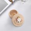 Baby Tooth Keepsake Box Portable Collection Box Wooden Baby Box Tooth Fairy Box Tooth Container Case for Birthday Gift Kids Baby